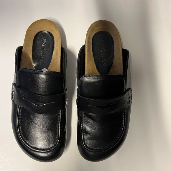 JW Anderson Black Leather Mules - Size 39 - Picture 10 of 12
